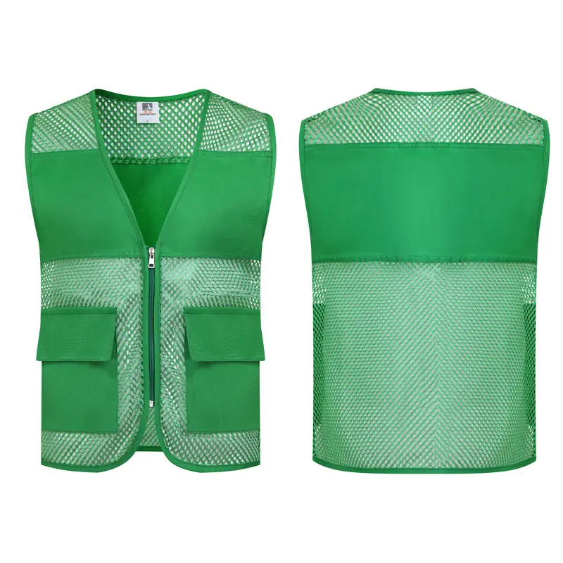 Yellow Mesh Volunteer Vest for Kids Summer Wear - Image 10