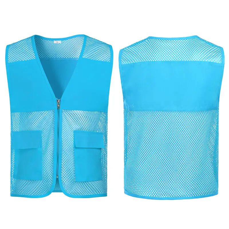 Yellow Mesh Volunteer Vest for Kids Summer Wear - Image 4