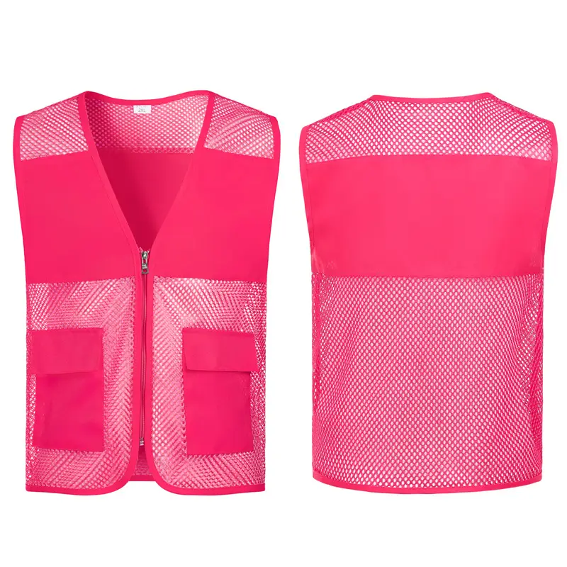 Yellow Mesh Volunteer Vest for Kids Summer Wear - Image 5