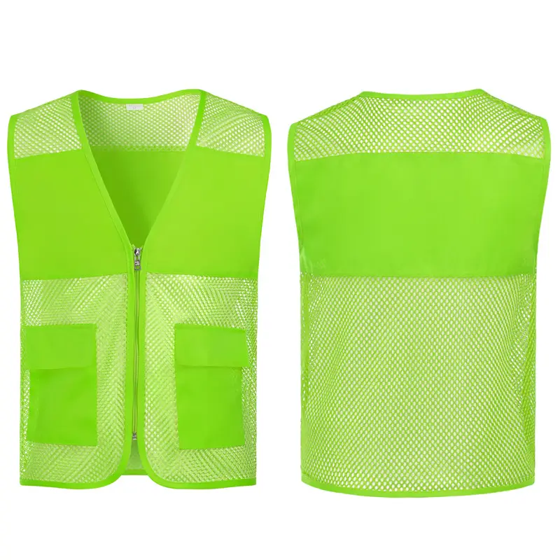 Yellow Mesh Volunteer Vest for Kids Summer Wear - Image 6