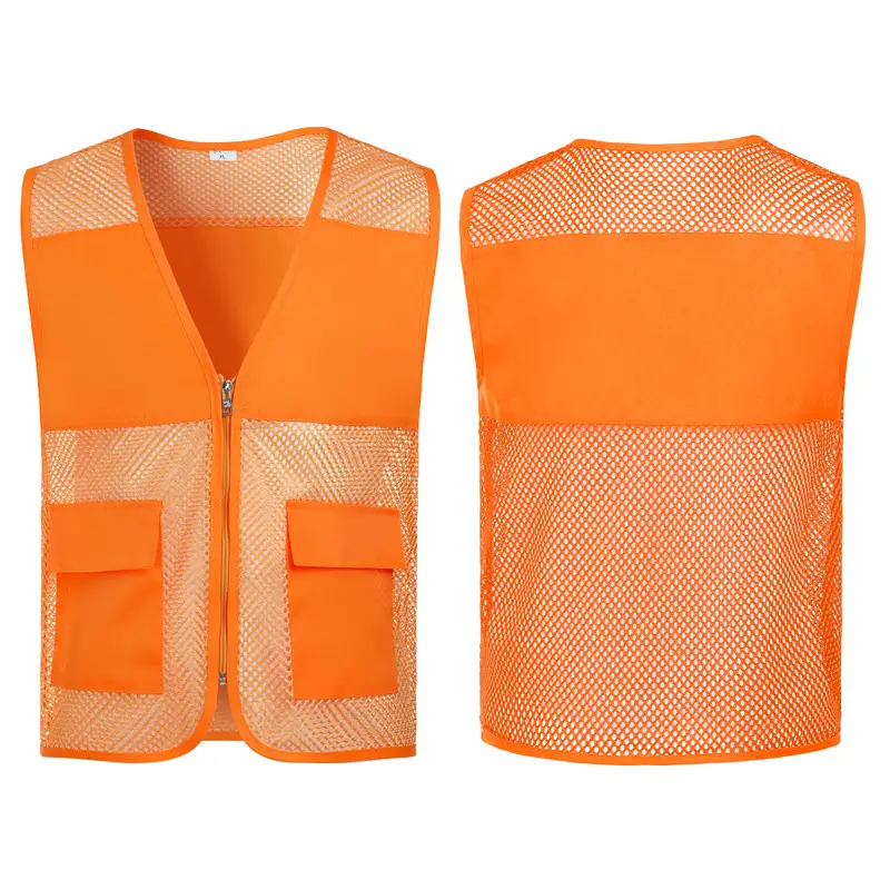 Yellow Mesh Volunteer Vest for Kids Summer Wear - Image 7