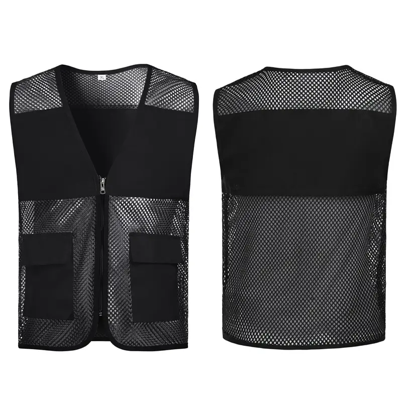 Yellow Mesh Volunteer Vest for Kids Summer Wear - Image 8