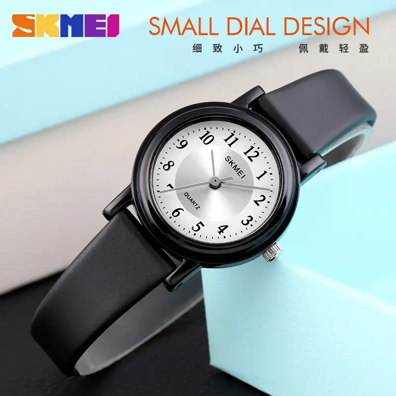 Small Black Dial Quartz Watch for Girls Ladies Fashion