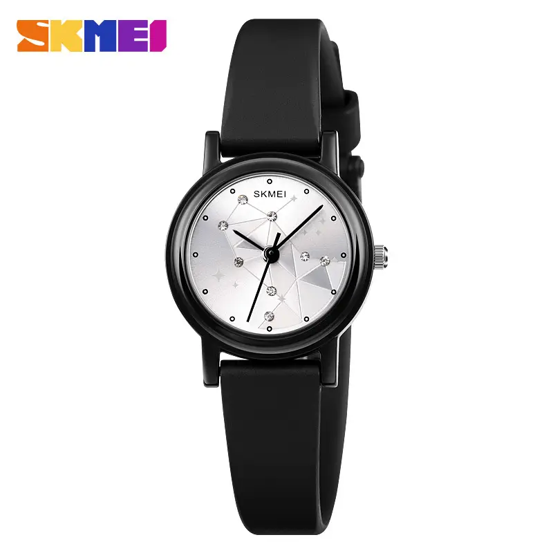 Small Black Dial Quartz Watch for Girls Ladies Fashion