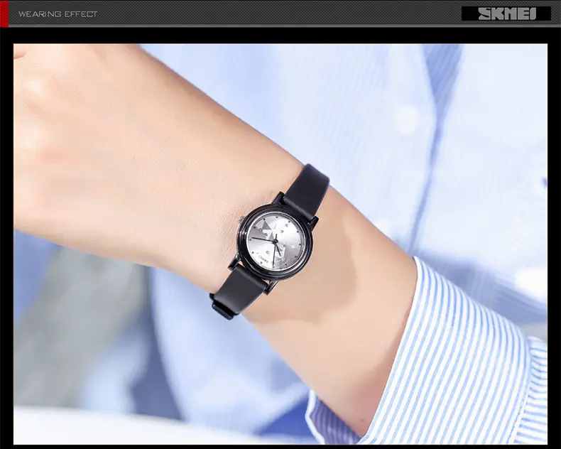 Small Black Dial Quartz Watch for Girls Ladies Fashion — feature 19