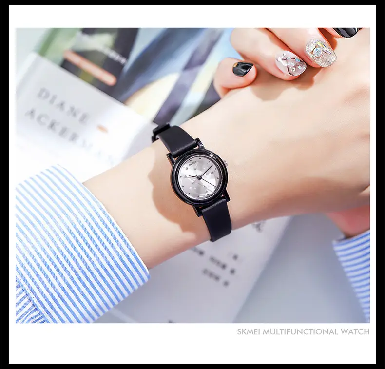 Small Black Dial Quartz Watch for Girls Ladies Fashion — feature 20