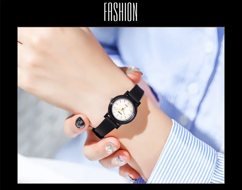 Small Black Dial Quartz Watch for Girls Ladies Fashion — feature 21