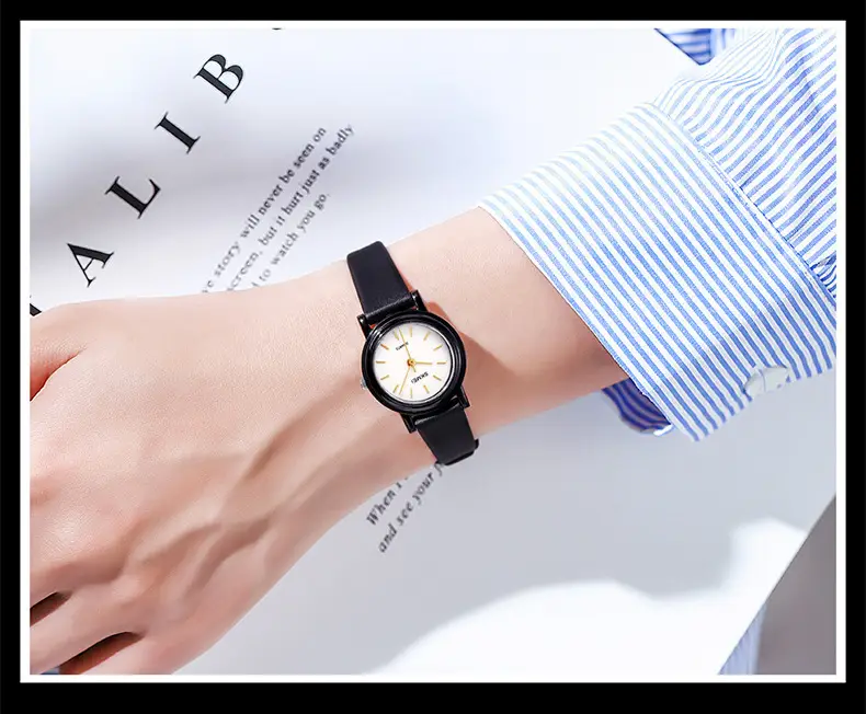 Small Black Dial Quartz Watch for Girls Ladies Fashion — feature 22
