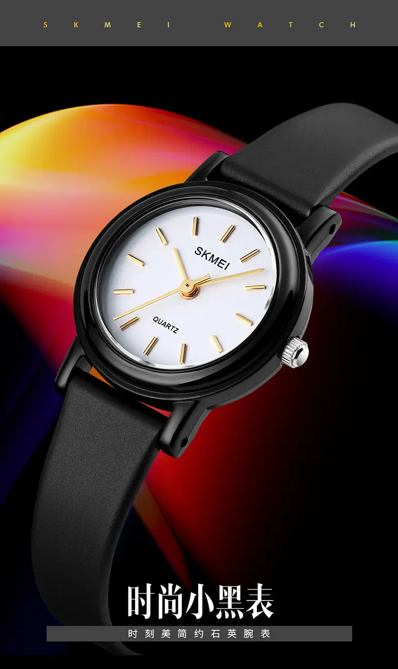 Small Black Dial Quartz Watch for Girls Ladies Fashion — feature 4