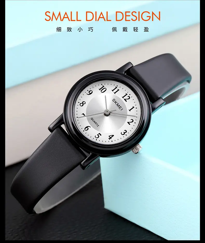 Small Black Dial Quartz Watch for Girls Ladies Fashion — feature 5