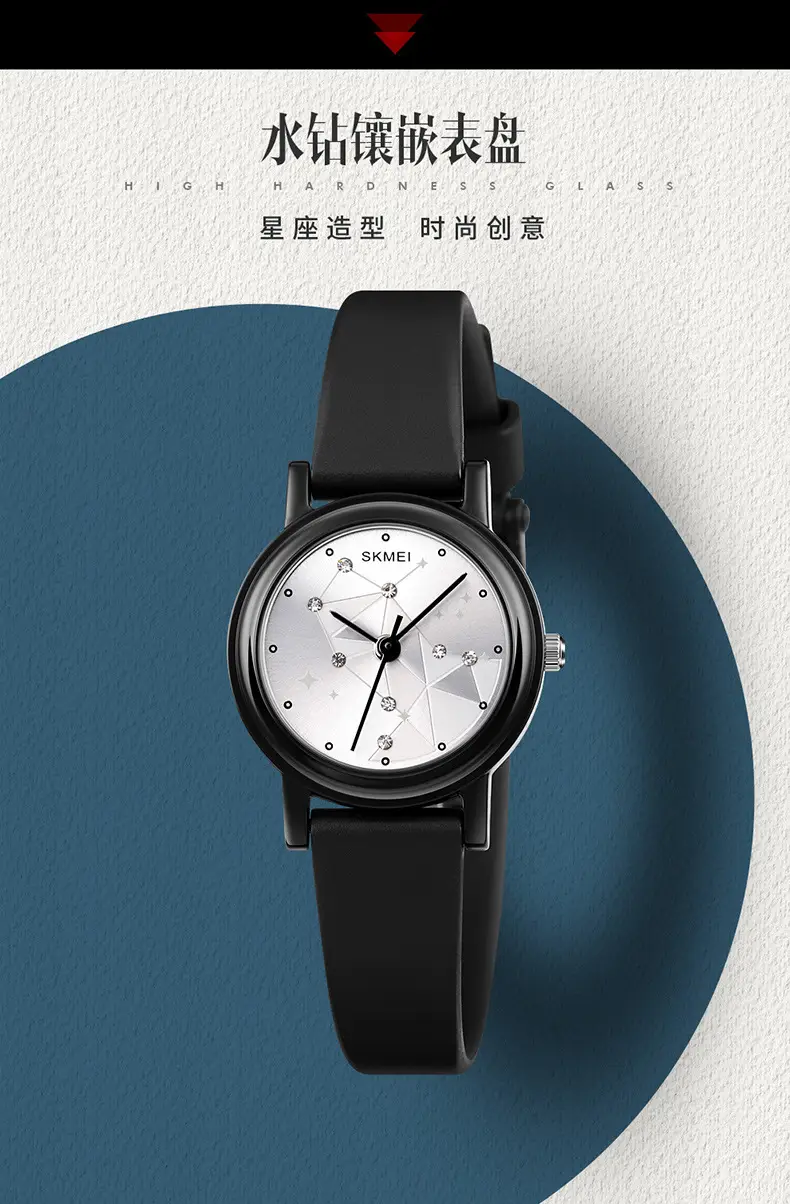 Small Black Dial Quartz Watch for Girls Ladies Fashion — feature 9
