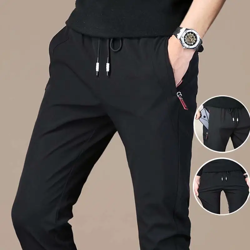 Men's Black Slim Fit Casual Pants Spring Summer 2020 - Image 10