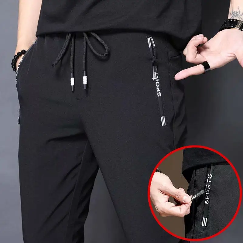 Men's Black Slim Fit Casual Pants Spring Summer 2020 - Image 11