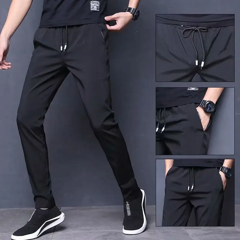 Men's Black Slim Fit Casual Pants Spring Summer 2020 - Image 5