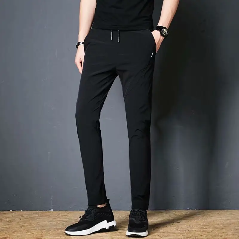 Men's Black Slim Fit Casual Pants Spring Summer 2020 - Image 7