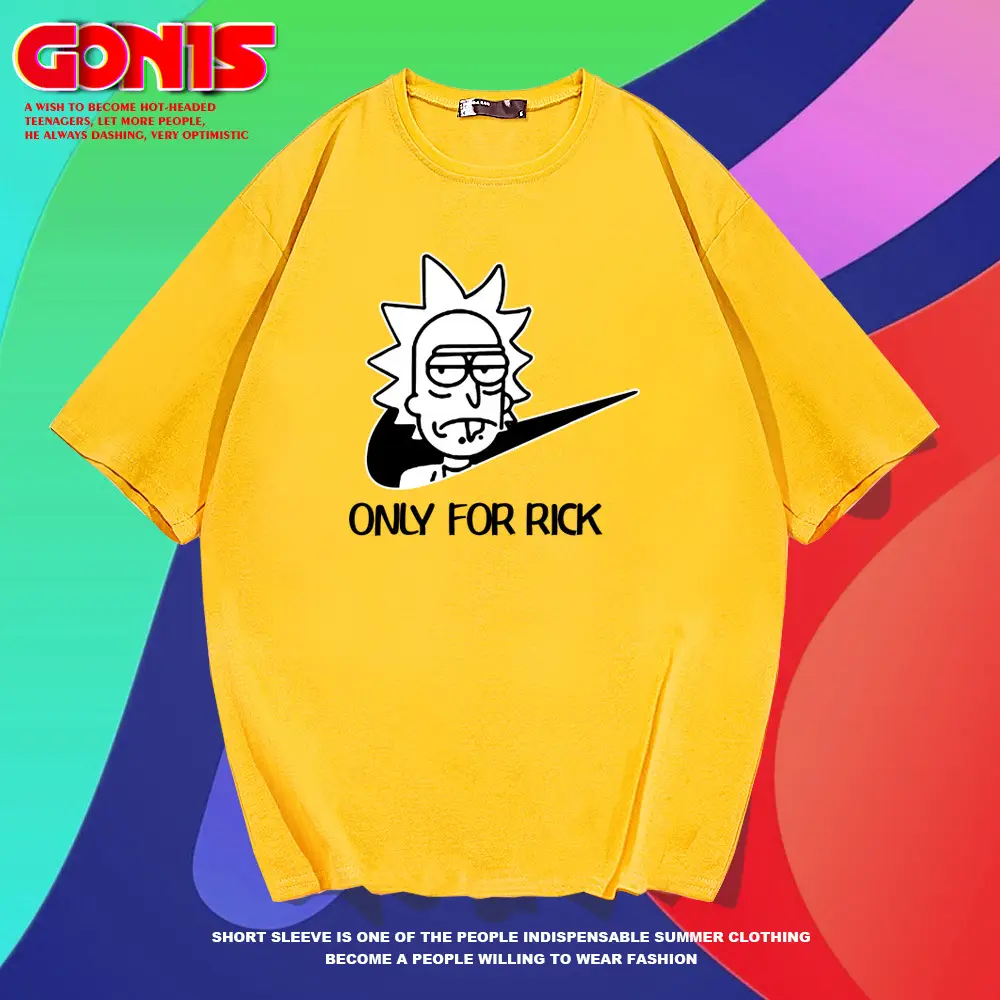 Rick Morty Only For Rick Yellow T-Shirt Men