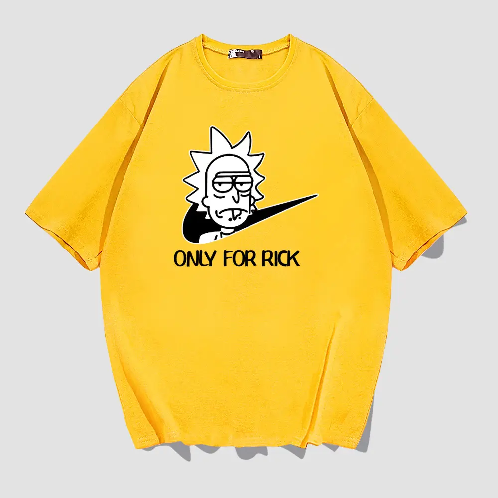 Rick Morty Only For Rick Yellow T-Shirt Men