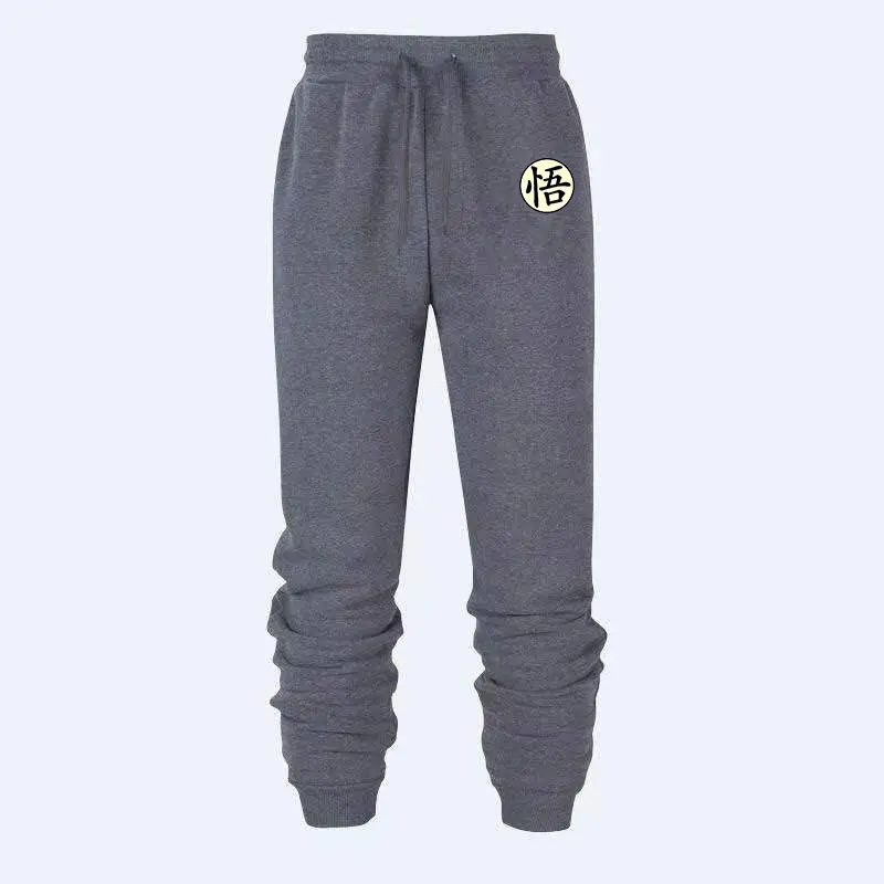 Men Grey Sweatpants Autumn Winter Loose Casual Pants - Image 7