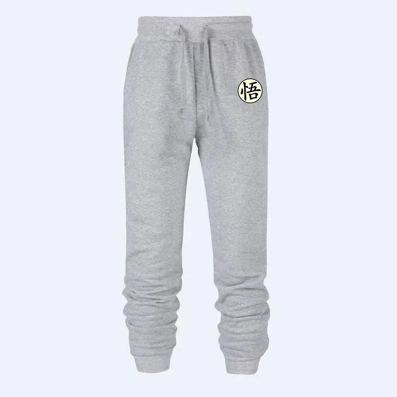 Men Grey Sweatpants Autumn Winter Loose Casual Pants - Image 8