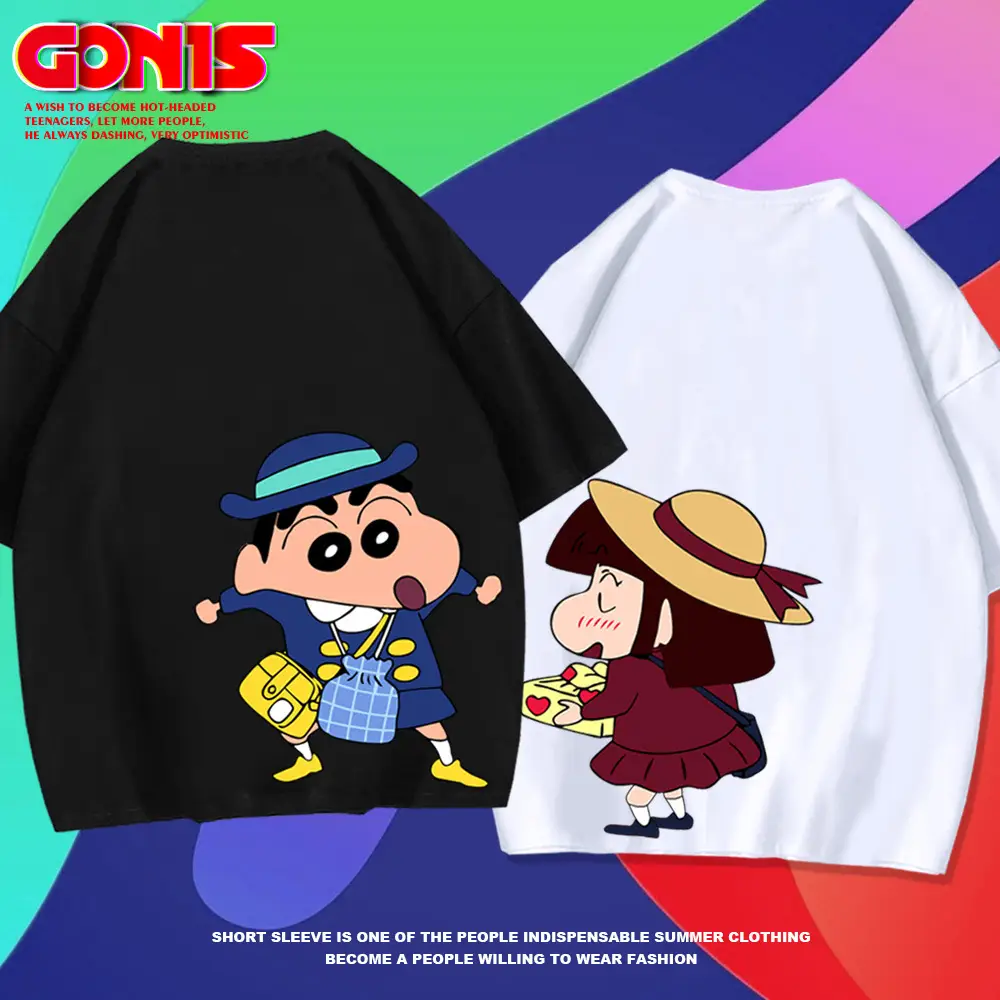 Pink Cartoon Print T-Shirt for Women Men Summer Wear - Image 13