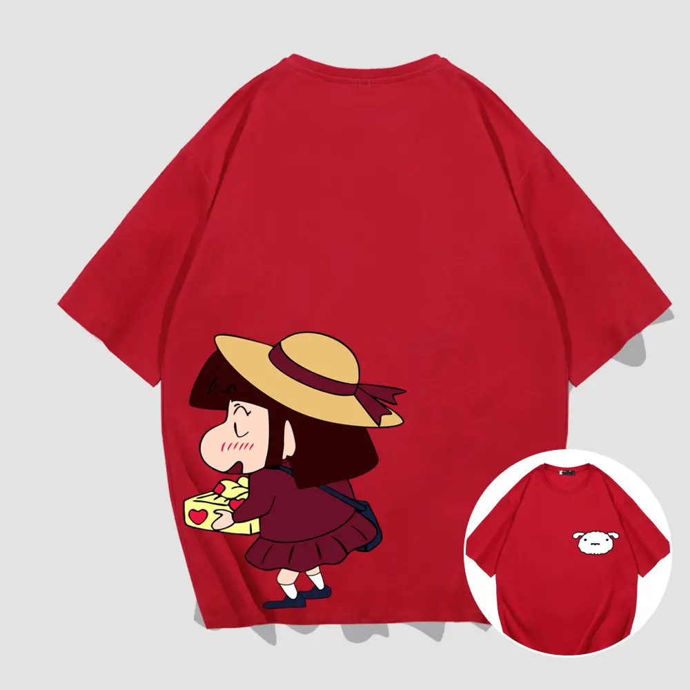 Pink Cartoon Print T-Shirt for Women Men Summer Wear - Image 10