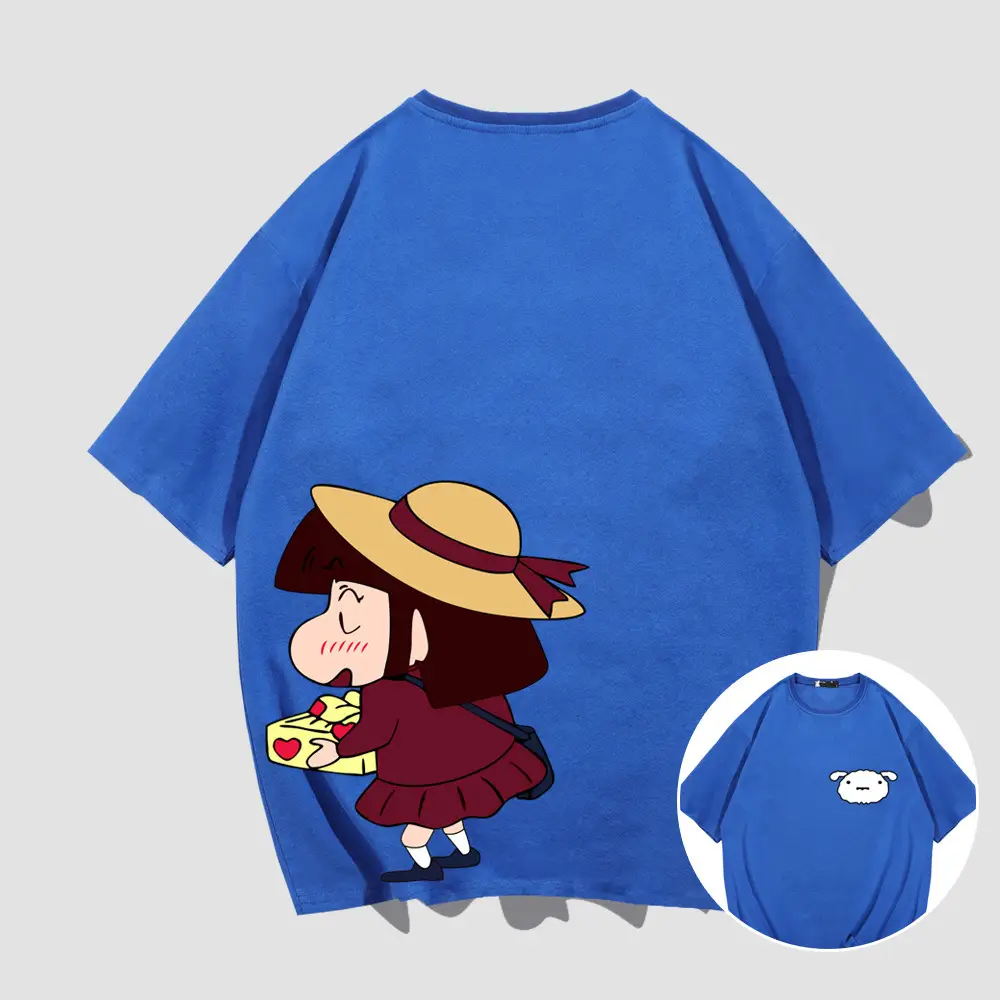 Pink Cartoon Print T-Shirt for Women Men Summer Wear - Image 11