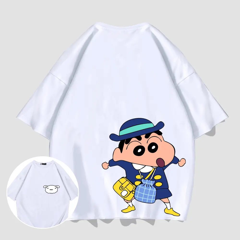 Pink Cartoon Print T-Shirt for Women Men Summer Wear - Image 2