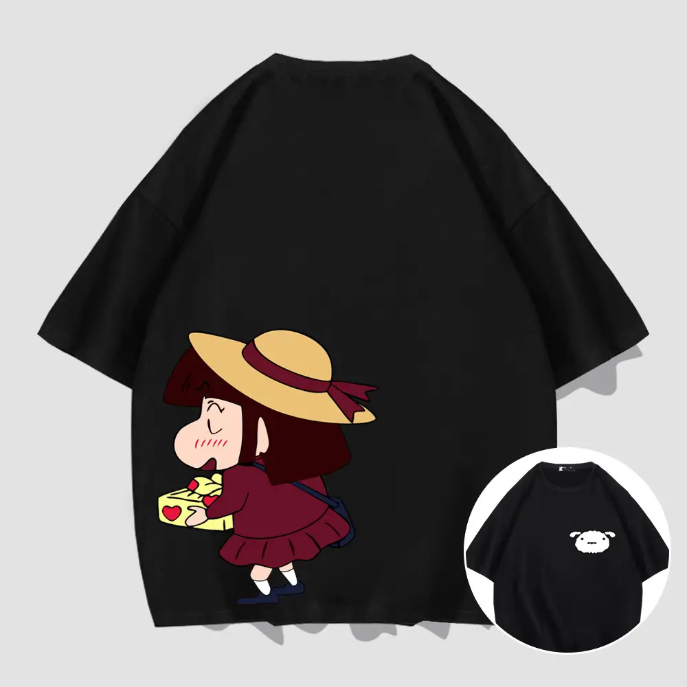 Pink Cartoon Print T-Shirt for Women Men Summer Wear - Image 7