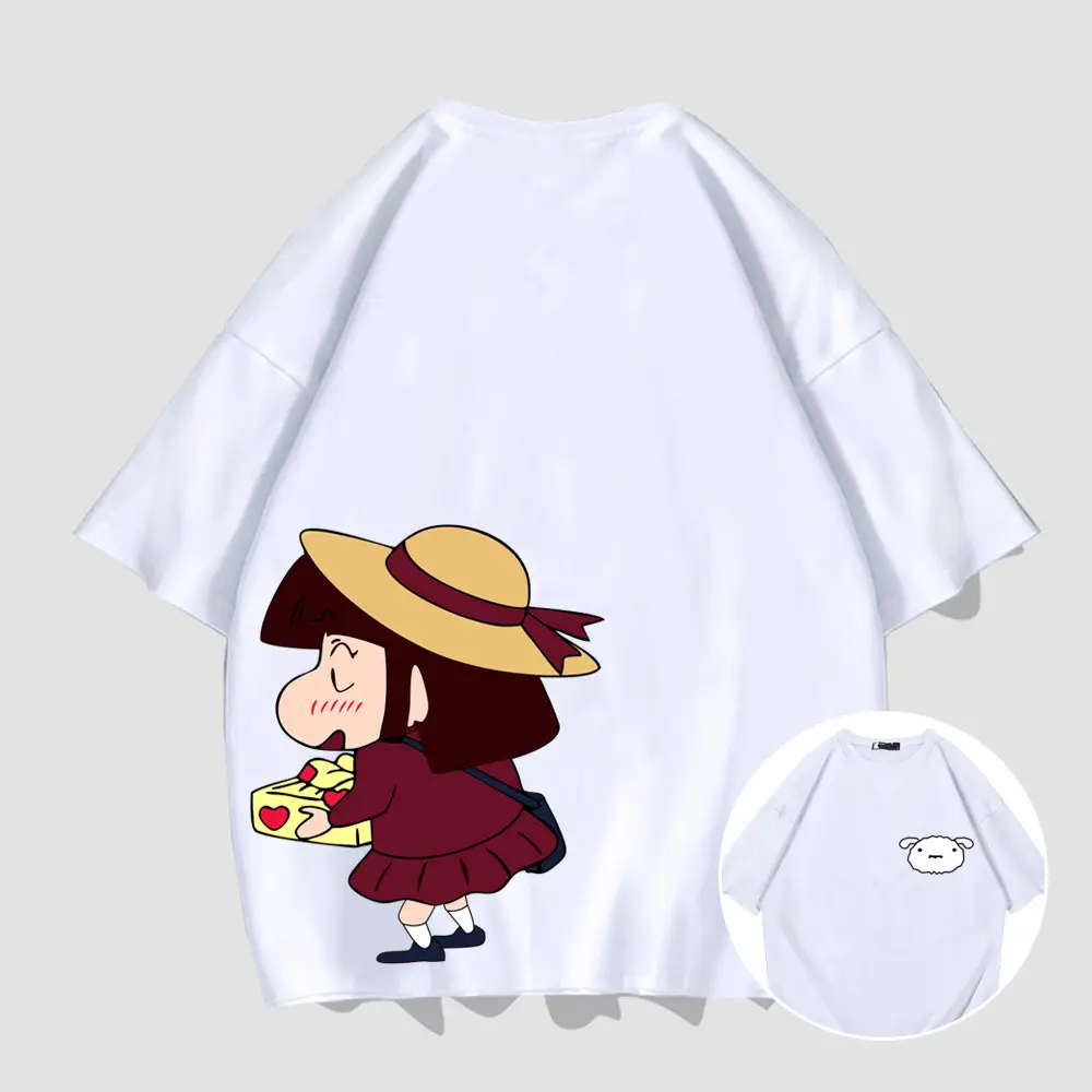 Pink Cartoon Print T-Shirt for Women Men Summer Wear - Image 8
