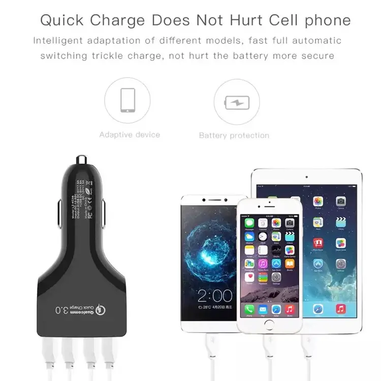Smart Car 4-Port USB Charger 2.4A Fast Charging — feature 10