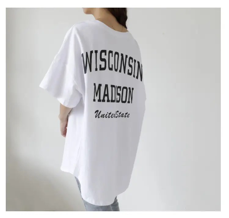 Women Madison 1986 Printed T-Shirt Olive Green Loose Fit - Image 15