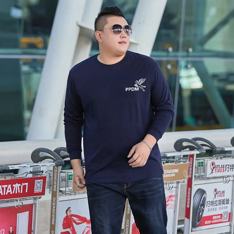 Men Cotton Printed T-Shirt Navy Loose Fit - Image 6