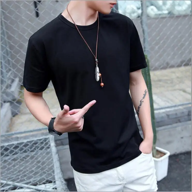 Men's White Plain T-Shirt Casual Summer Wear - Image 4