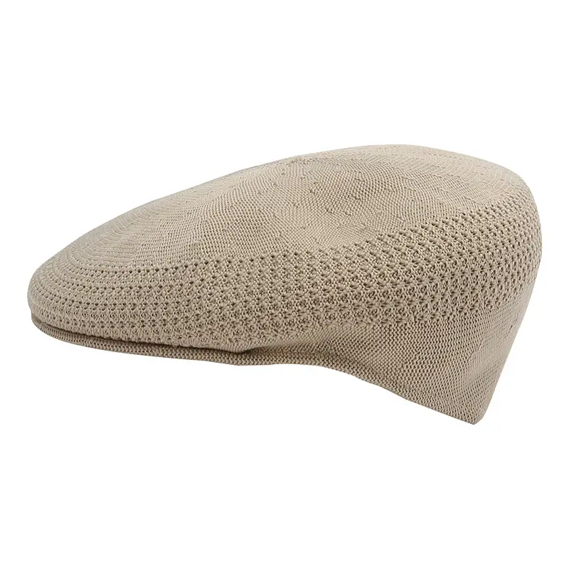 Women's Korean Style One Pan Hat Spring Autumn Beige - Image 14