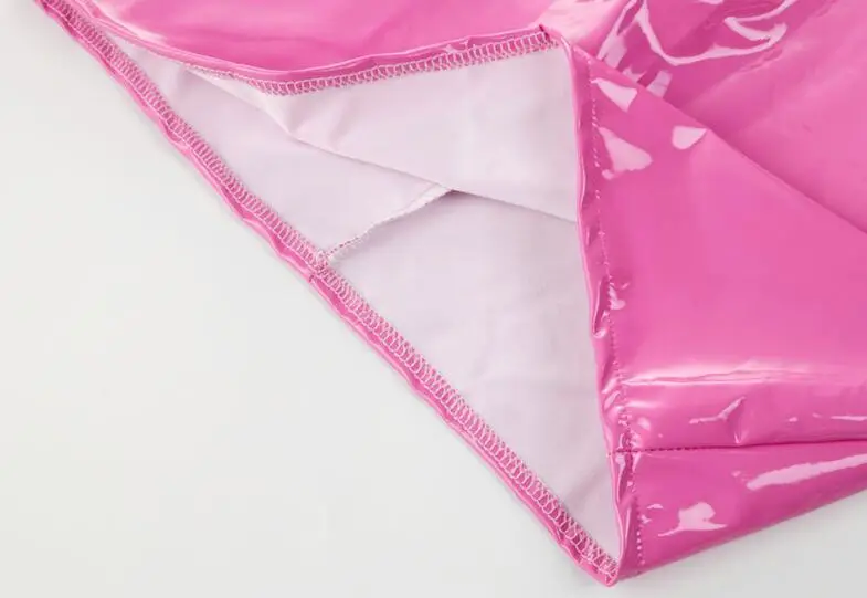 Bright Patent Leather Hip-Covering Skirt for Women — feature 15