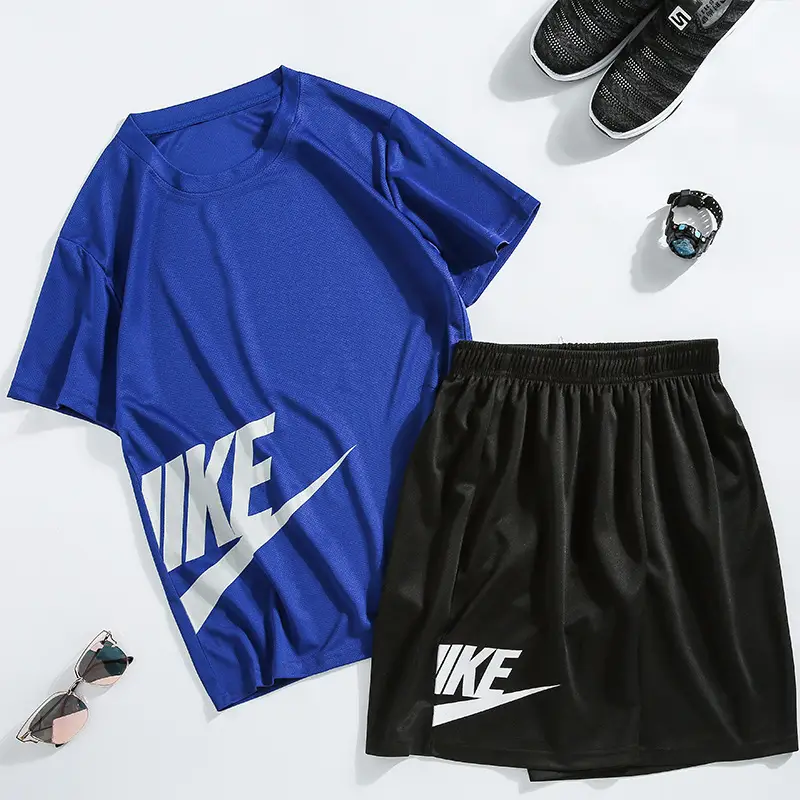 Men Crossbody Sports Suit White Black Nike 2021 Summer - Image 6