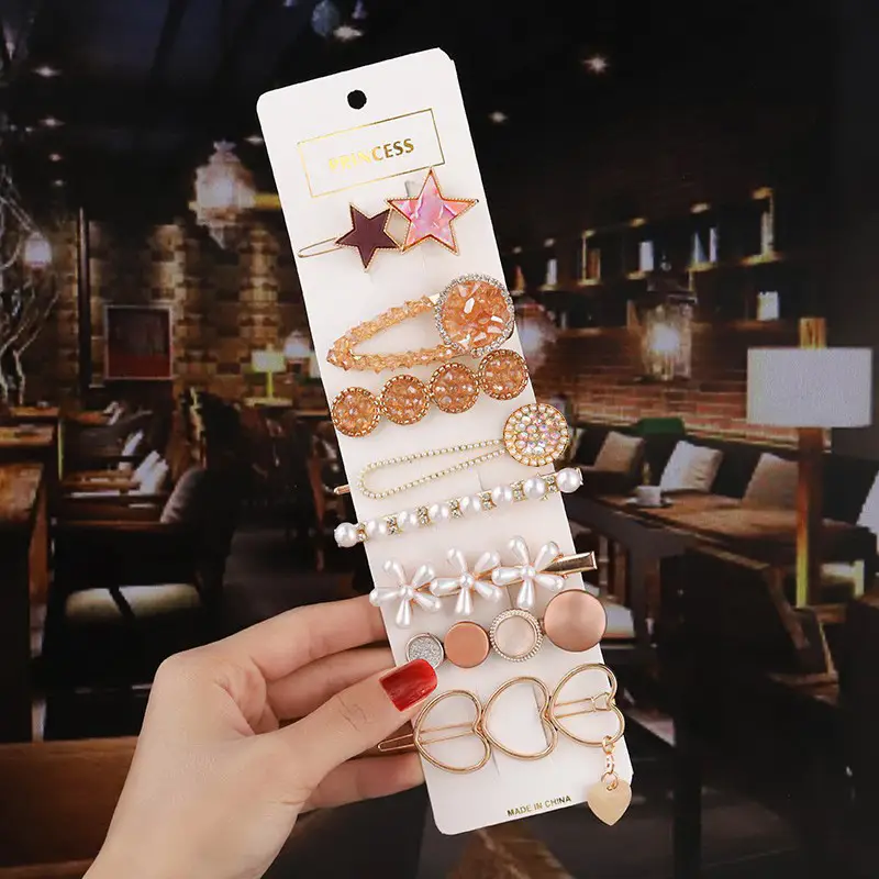 Korean Style Rhinestone Pearl Hairpin Set for Women - Image 2