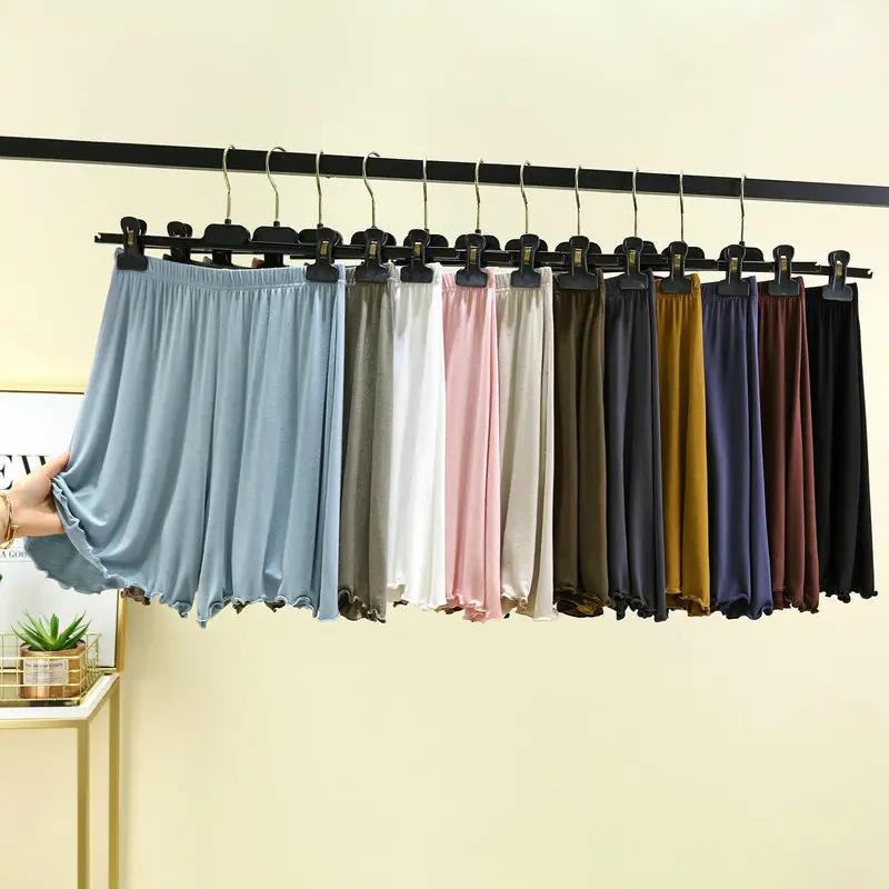 Women's Grey Modal Flax Shorts Loose Summer Wear — feature 4