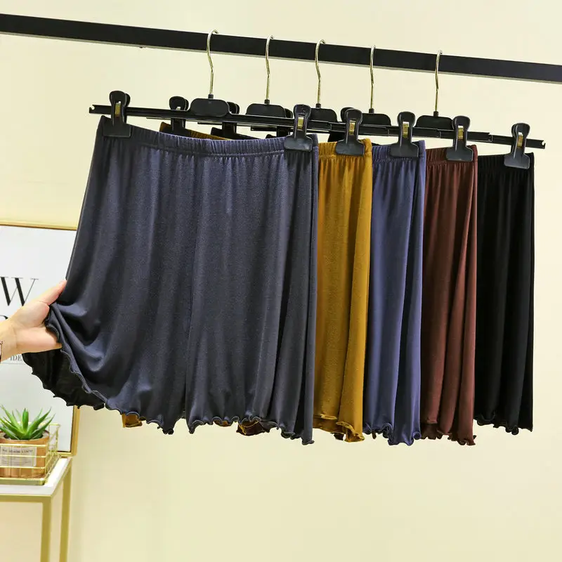 Women's Grey Modal Flax Shorts Loose Summer Wear — feature 6