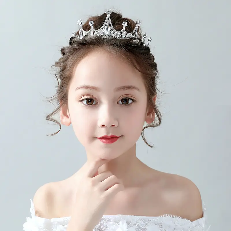 Princess Crown for Girls with Blue Crystal
