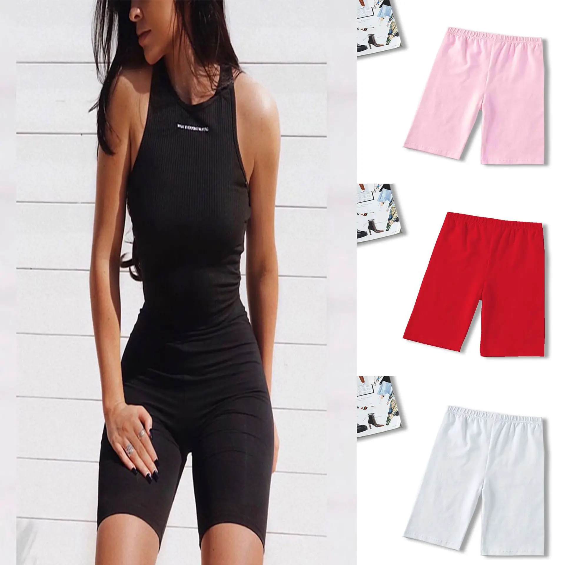 Women's Black European American Sports Tights Shorts - Image 5