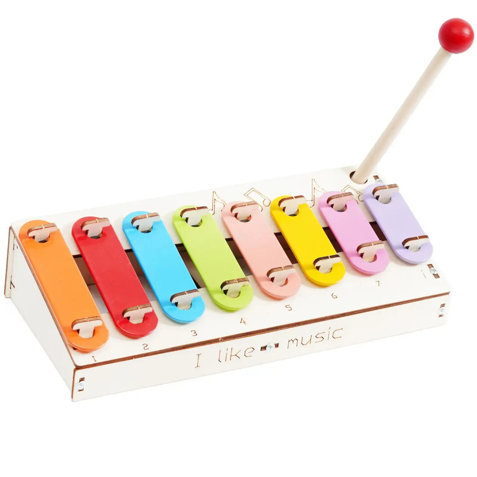 Kids Piano Music Box Wooden DIY Science Toy - Image 60
