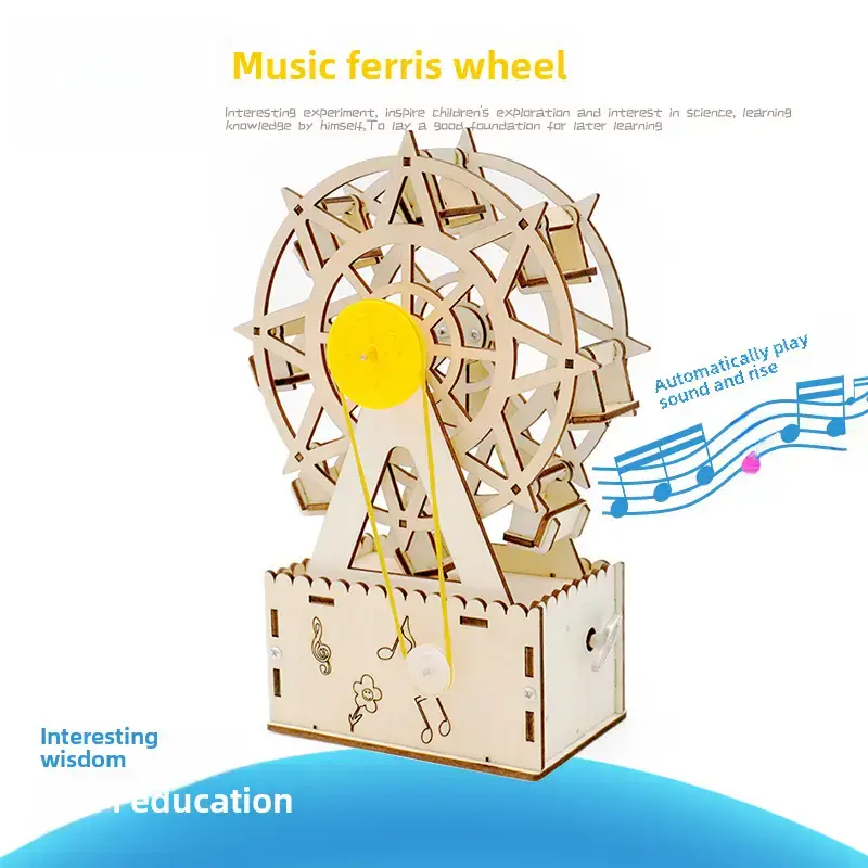 Kids Piano Music Box Wooden DIY Science Toy - Image 48