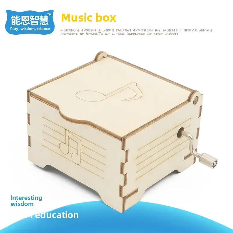 Kids Piano Music Box Wooden DIY Science Toy - Image 51