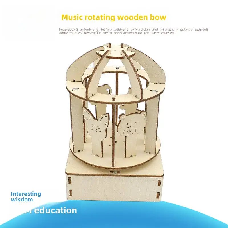 Kids Piano Music Box Wooden DIY Science Toy - Image 55