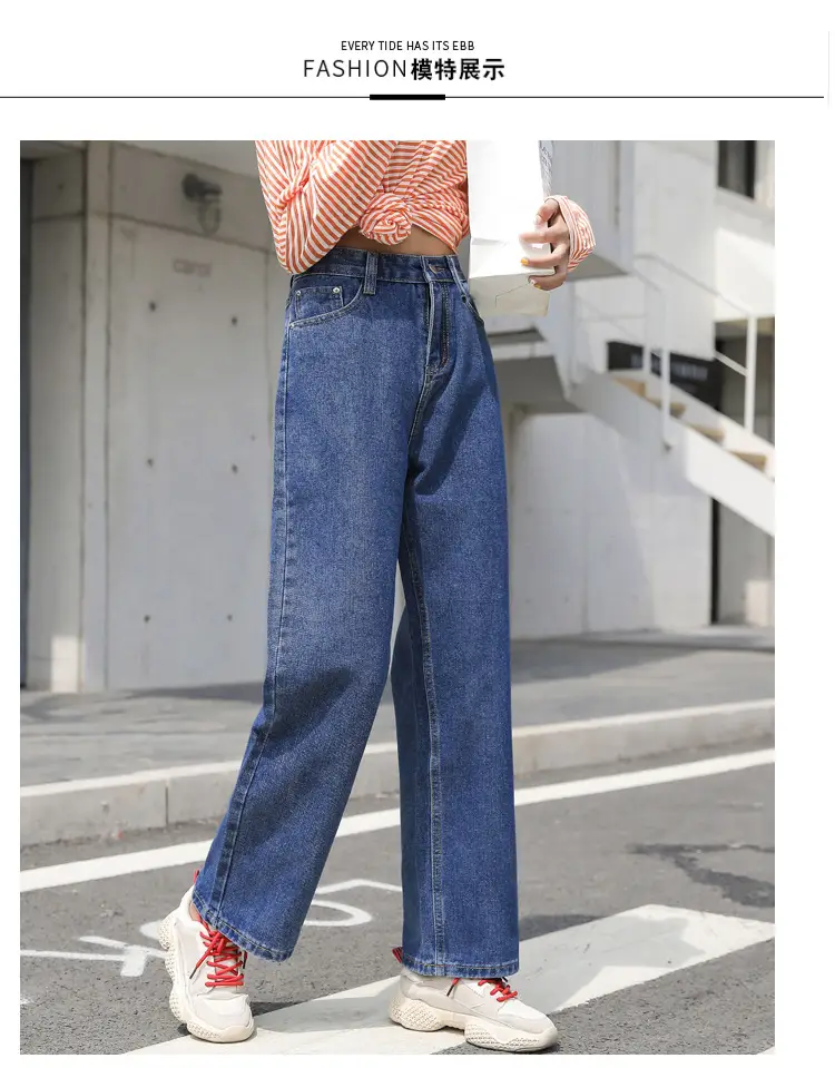 Women's Wide Leg Jeans 2025 Spring Autumn Loose Fit — feature 11