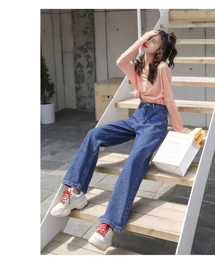 Women's Wide Leg Jeans 2025 Spring Autumn Loose Fit — feature 12