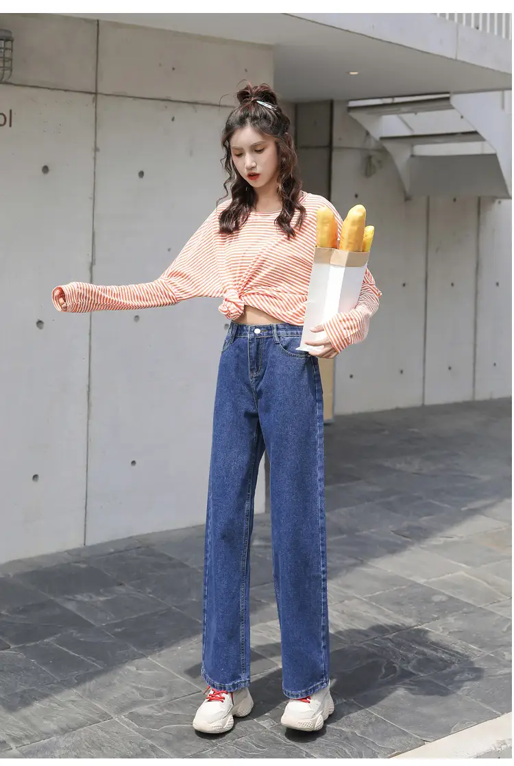 Women's Wide Leg Jeans 2025 Spring Autumn Loose Fit — feature 14
