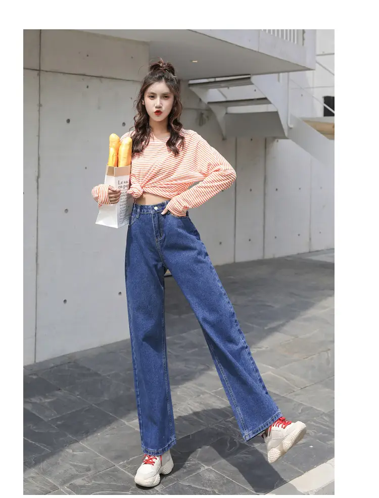 Women's Wide Leg Jeans 2025 Spring Autumn Loose Fit — feature 16