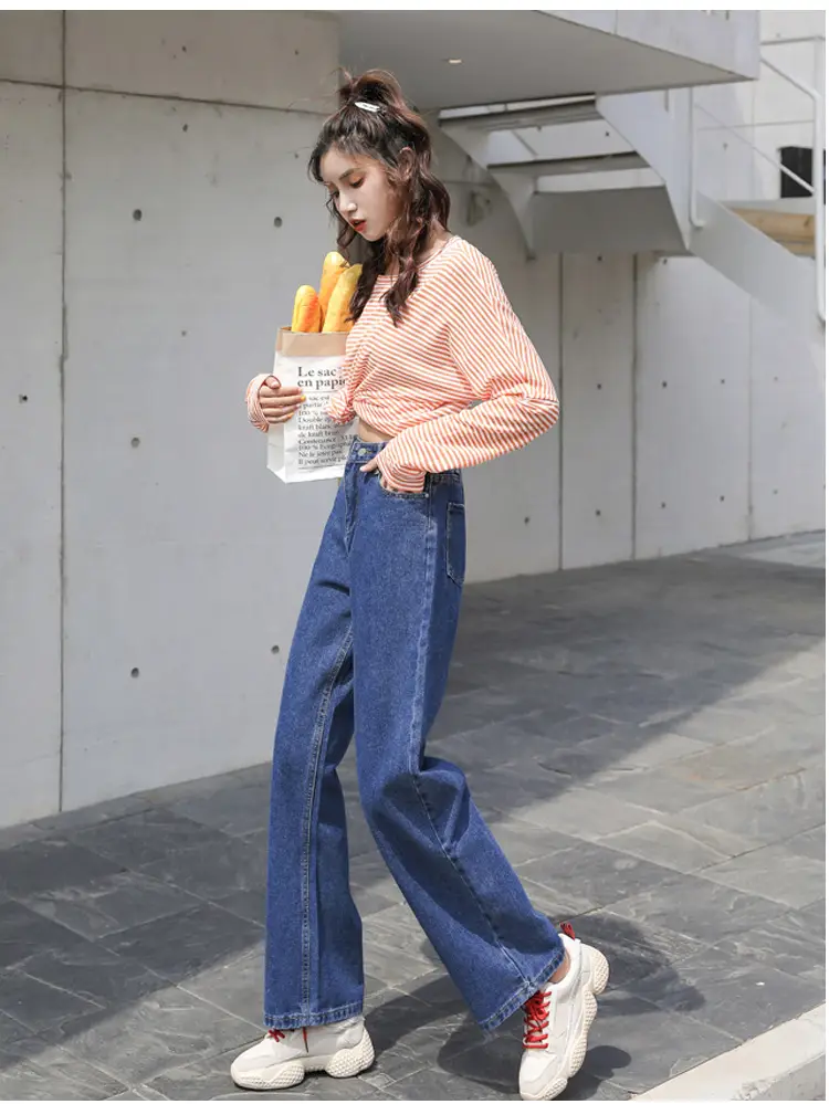 Women's Wide Leg Jeans 2025 Spring Autumn Loose Fit — feature 17